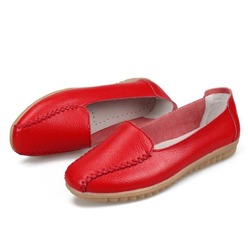 Dam Loafers Skor Casual Outdoor Slip On Leather Flats