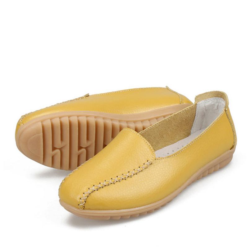 Dam Loafers Skor Casual Outdoor Slip On Leather Flats