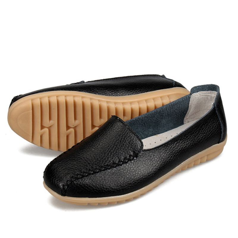 Dam Loafers Skor Casual Outdoor Slip On Leather Flats