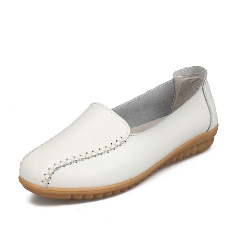 Dam Loafers Skor Casual Outdoor Slip On Leather Flats