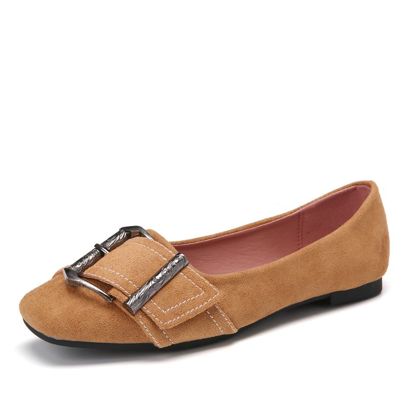 Dam Metalldekor I Enfärgad Slip On Flats Loafers