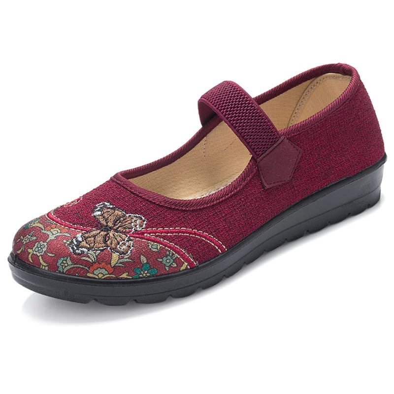 Damer Halkfria Elastiska Band Mary Jane Flat Loafers