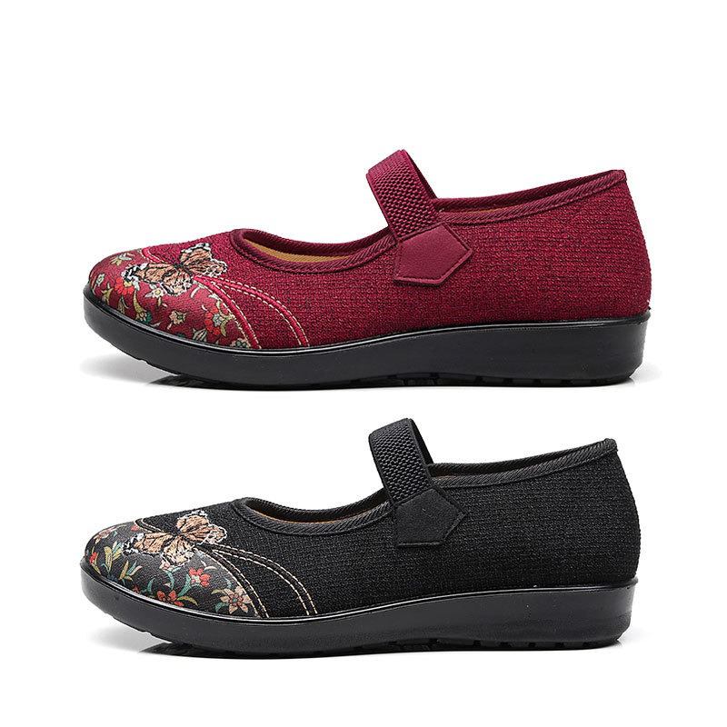 Damer Halkfria Elastiska Band Mary Jane Flat Loafers