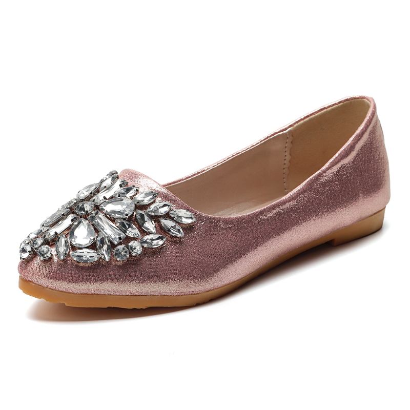 Damer Sweet Rhinestone Damer Lättvikts Rhinestone Dressy Flats