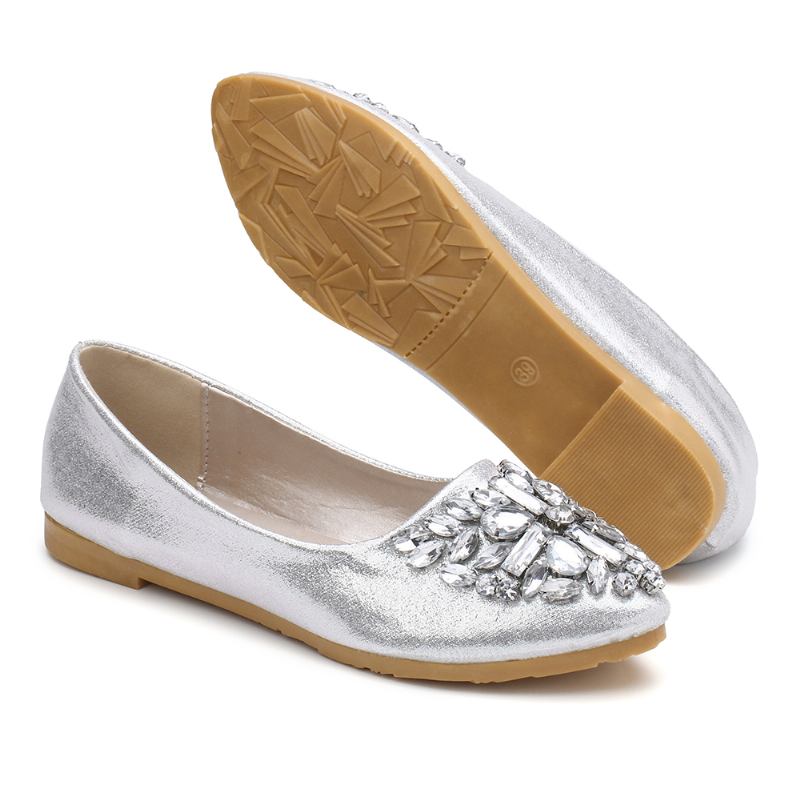 Damer Sweet Rhinestone Damer Lättvikts Rhinestone Dressy Flats