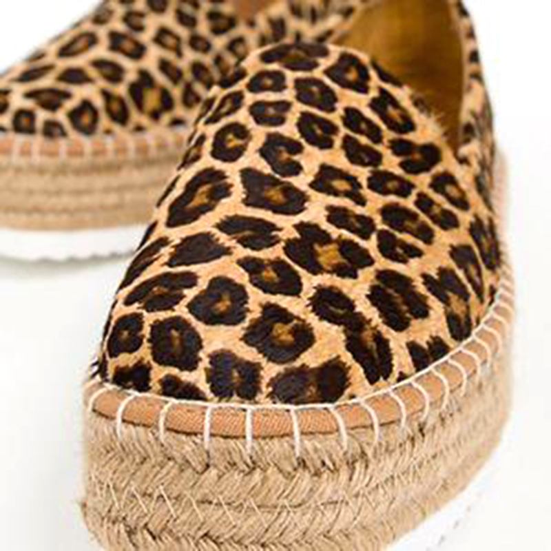 Dammocka Espadrilles Halmflätade Plattformsloafers