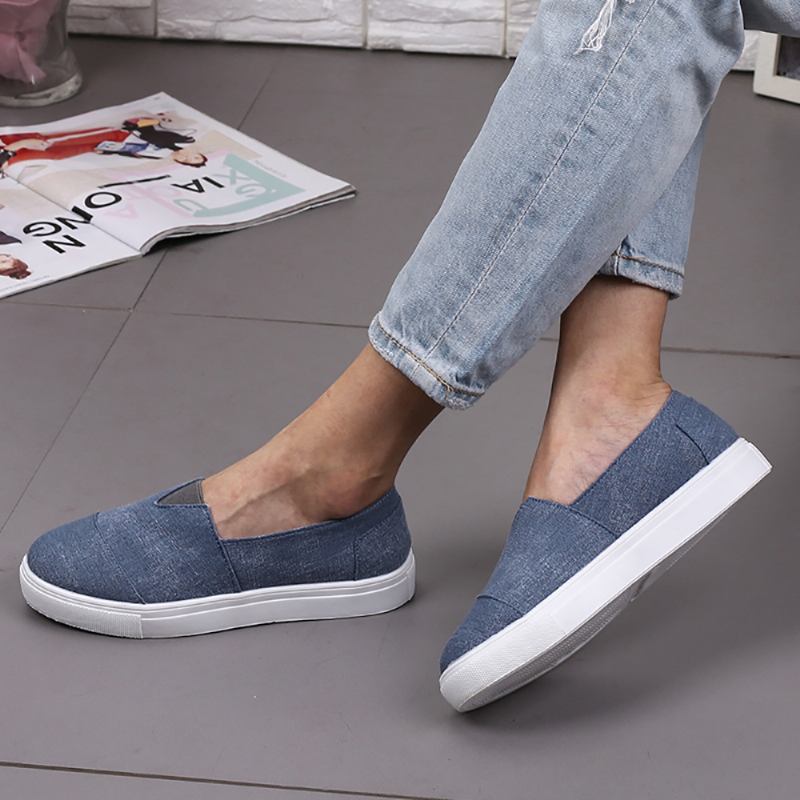 Enfärgade Slip On Loafers