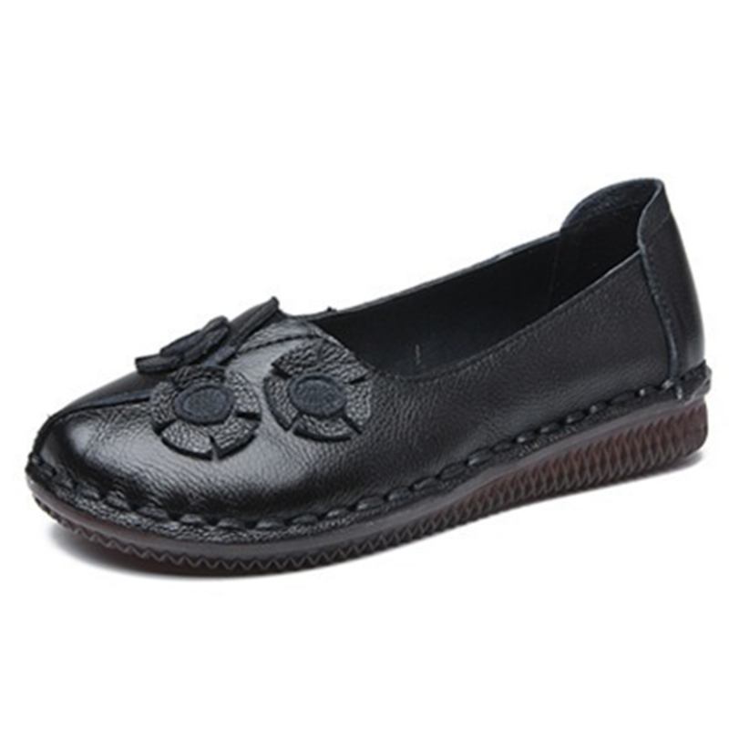 Kvinnor Blommor Inredning Casual Slip On Flat Loafers