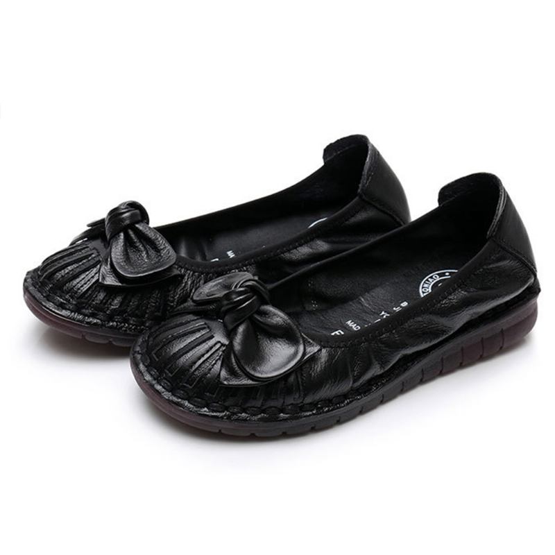 Kvinnor Bowknot Decor Halkfria Casual Loafers