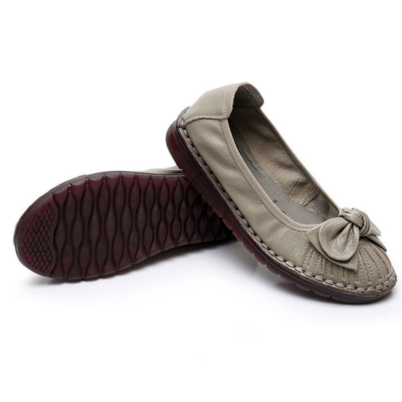 Kvinnor Bowknot Decor Halkfria Casual Loafers