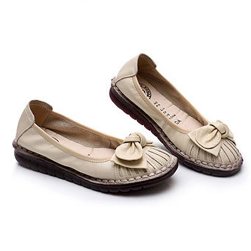 Kvinnor Bowknot Decor Halkfria Casual Loafers