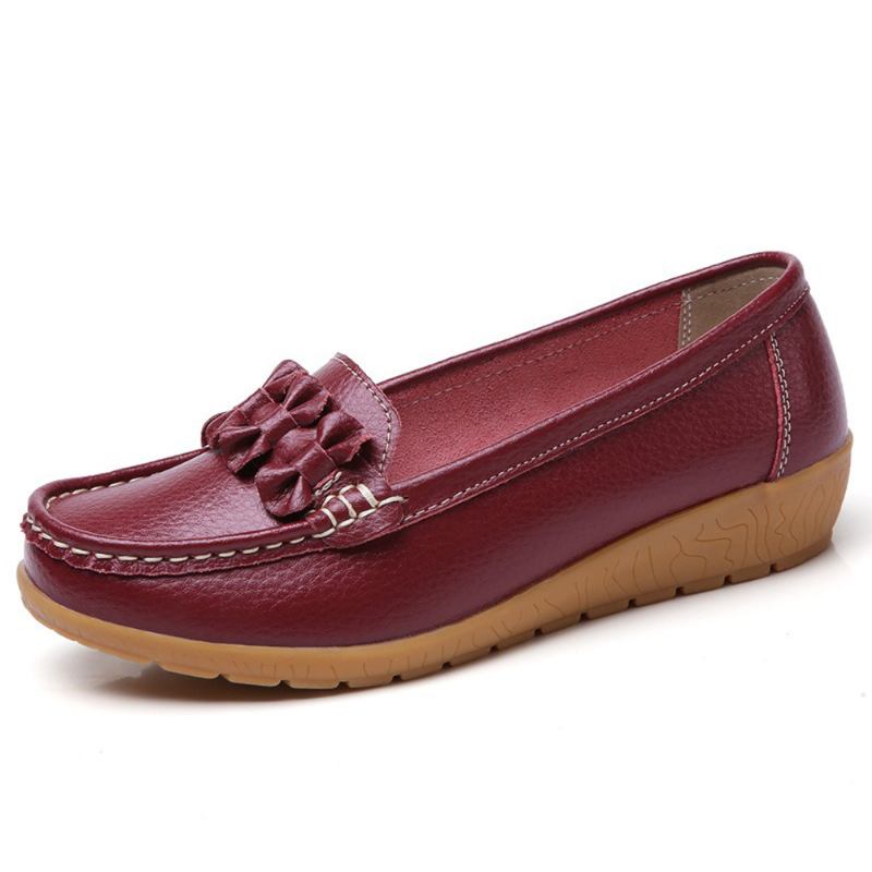 Kvinnor Bowknot Stitching Dekor Halksäkra Casual Loafers