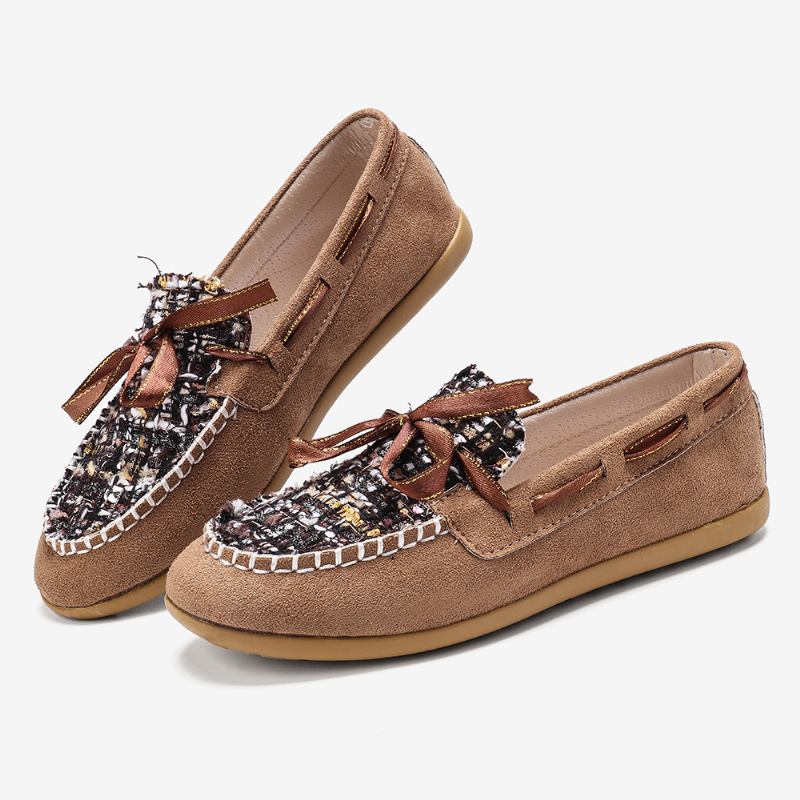 Kvinnor Butterfly Knot Dekor Liten Doft Vind Andas Casual Slip On Loafers