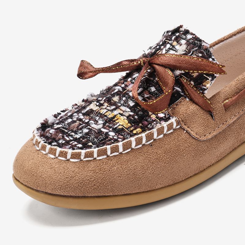 Kvinnor Butterfly Knot Dekor Liten Doft Vind Andas Casual Slip On Loafers