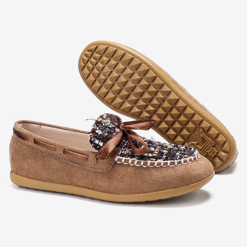 Kvinnor Butterfly Knot Dekor Liten Doft Vind Andas Casual Slip On Loafers