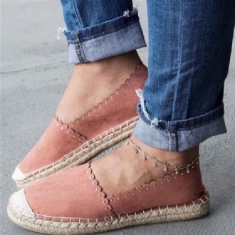 Kvinnor Casual Andas Espadrille Flat Slip On Flats