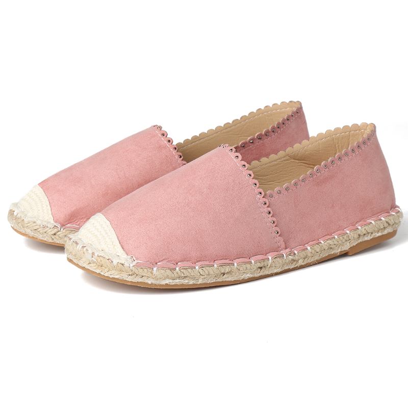 Kvinnor Casual Andas Espadrille Flat Slip On Flats