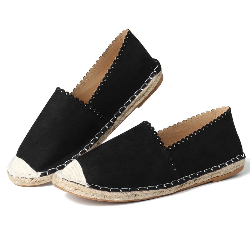 Kvinnor Casual Andas Espadrille Flat Slip On Flats