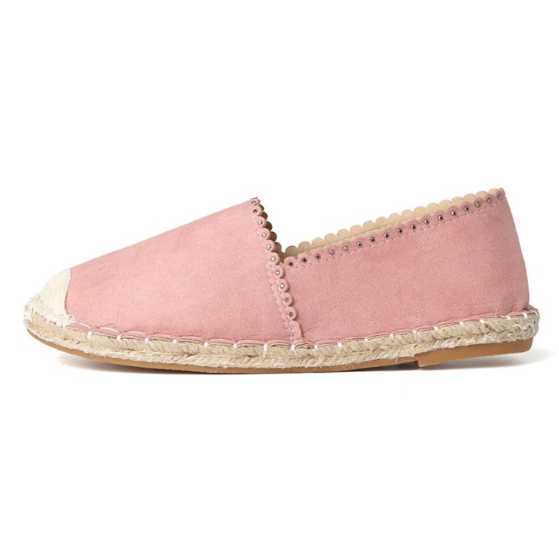 Kvinnor Casual Andas Espadrille Flat Slip On Flats