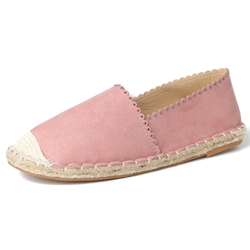 Kvinnor Casual Andas Espadrille Flat Slip On Flats