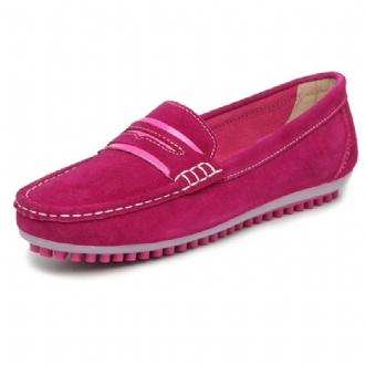 Kvinnor Casual Flat Shoes Färg Flats Slip On Round Toe Loafers