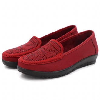 Kvinnor Casual Flat Slip On Soft Shoes I Mocka