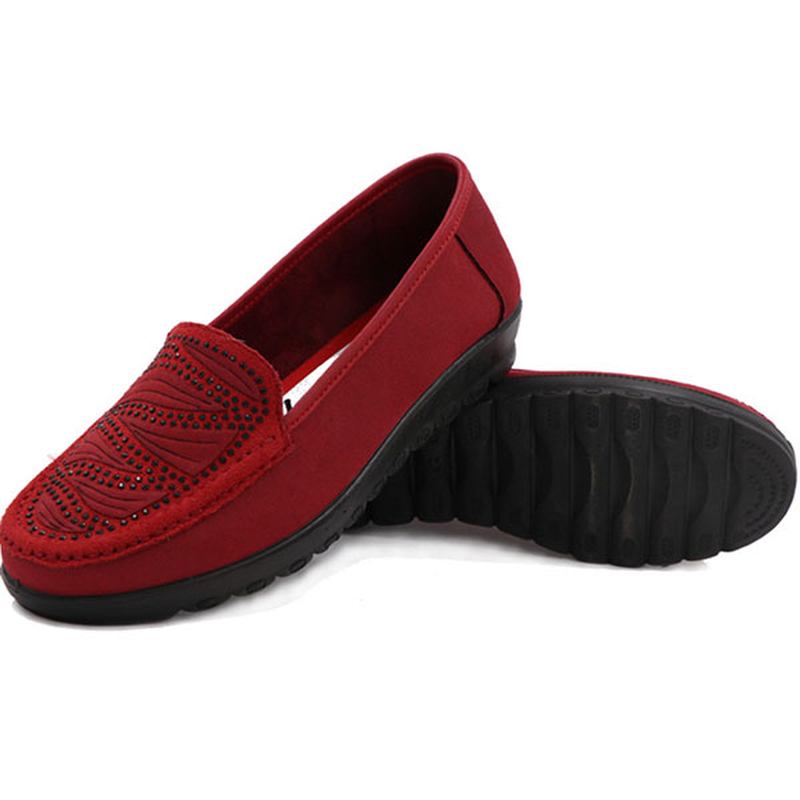 Kvinnor Casual Flat Slip On Soft Shoes I Mocka