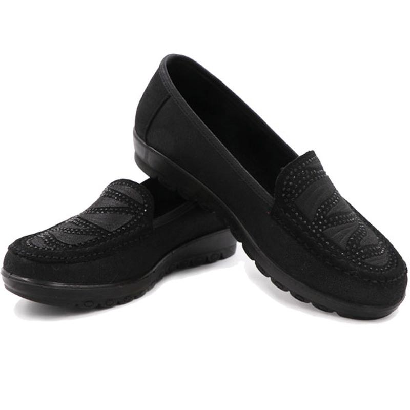 Kvinnor Casual Flat Slip On Soft Shoes I Mocka