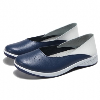 Kvinnor Casual Mjuka Sömmar Slip On Flats Loafers