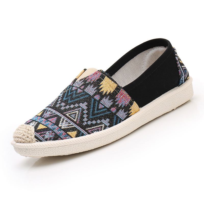 Kvinnor Casual Soft Patchwork Runda Tå Fisherman Shoes