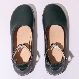 Kvinnor Enfärgad Casual Ankel Spänne Strap Flat Loafers