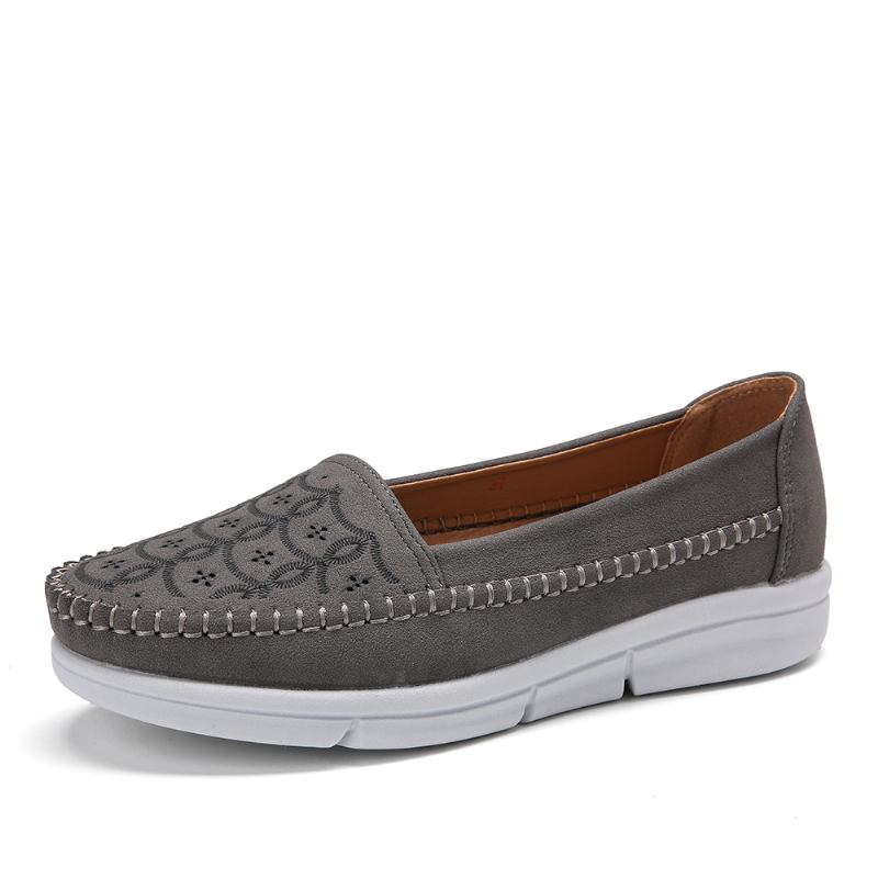 Kvinnor Hand Stricing Hollow Massage Andas Casual Flats