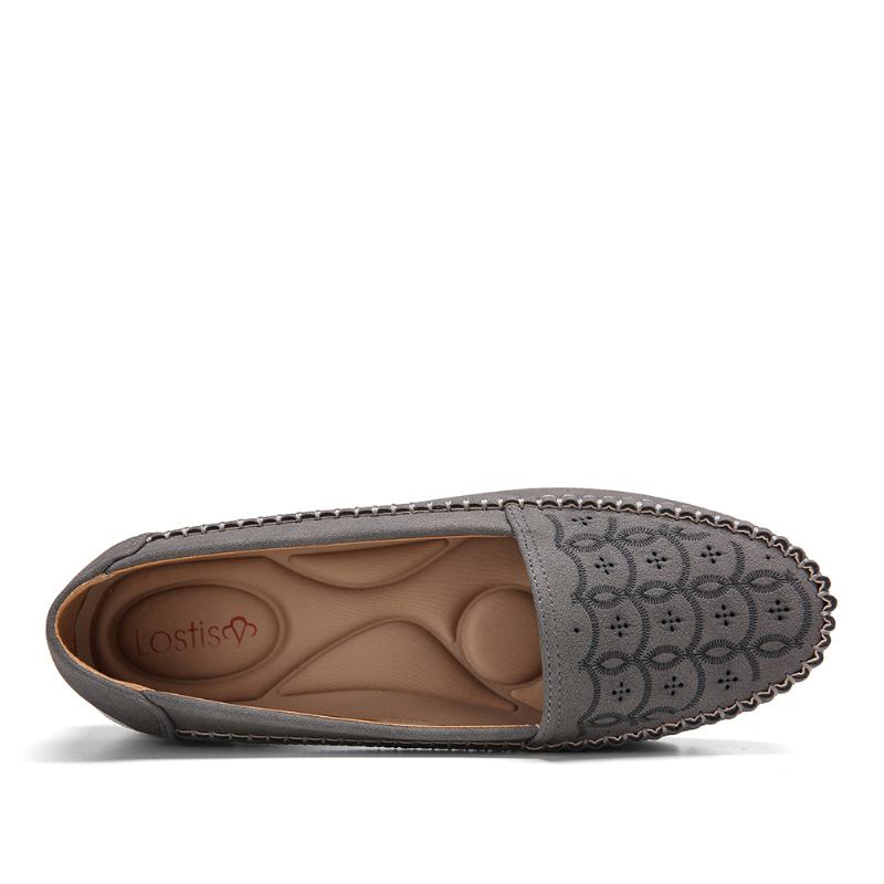 Kvinnor Hand Stricing Hollow Massage Andas Casual Flats