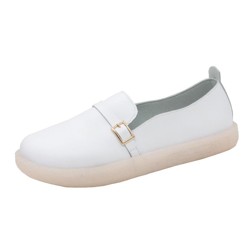 Kvinnor Lättviktsspänne Enfärgad Mjuk Slip On Casual Flats