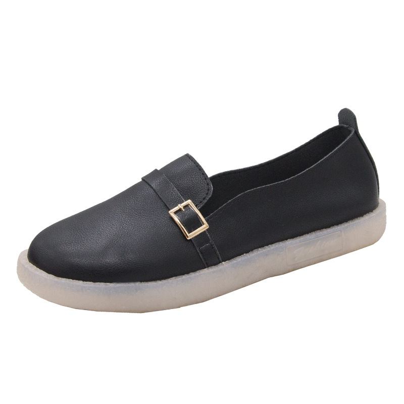 Kvinnor Lättviktsspänne Enfärgad Mjuk Slip On Casual Flats