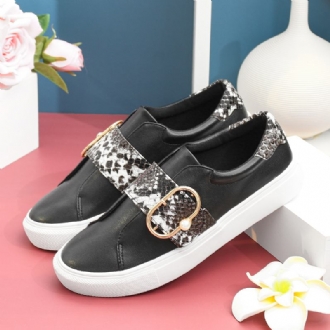 Kvinnor Metal Spänne Snake Med Tryck Casual Flats