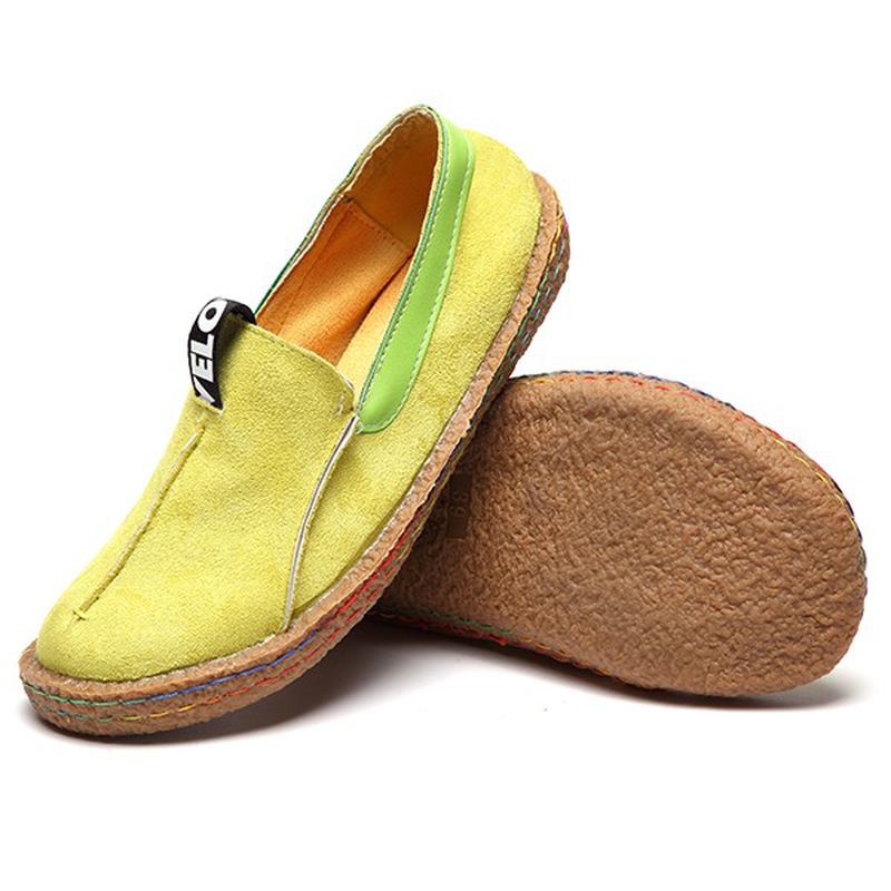 Kvinnor Mjuk Sula Ren Färg Flat Loafers