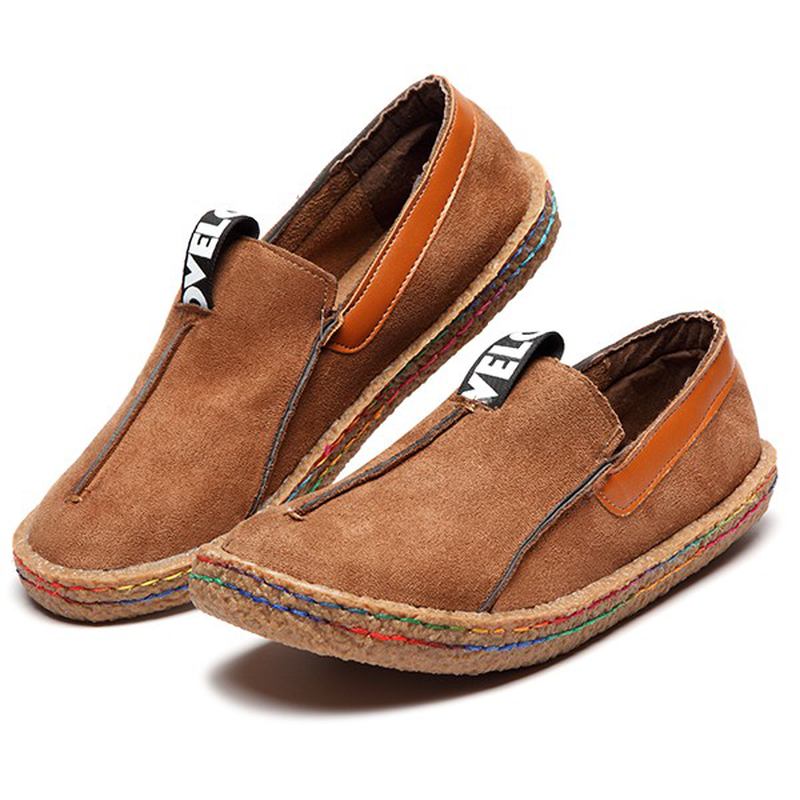 Kvinnor Mjuk Sula Ren Färg Flat Loafers