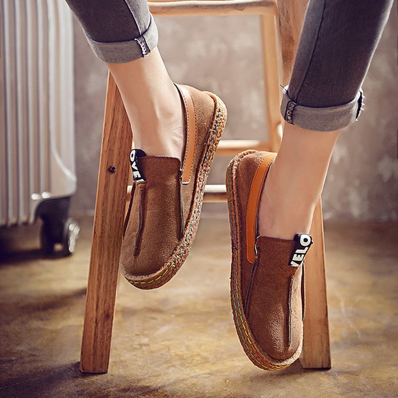 Kvinnor Mjuk Sula Ren Färg Flat Loafers