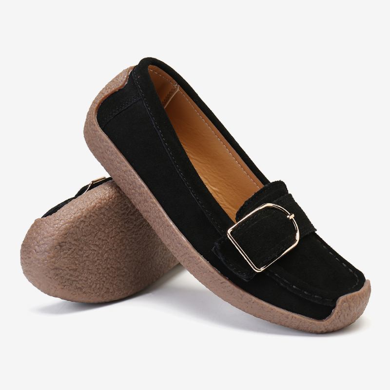 Kvinnor Mjuk Sula Spänne Andas Casual Slip On Flats