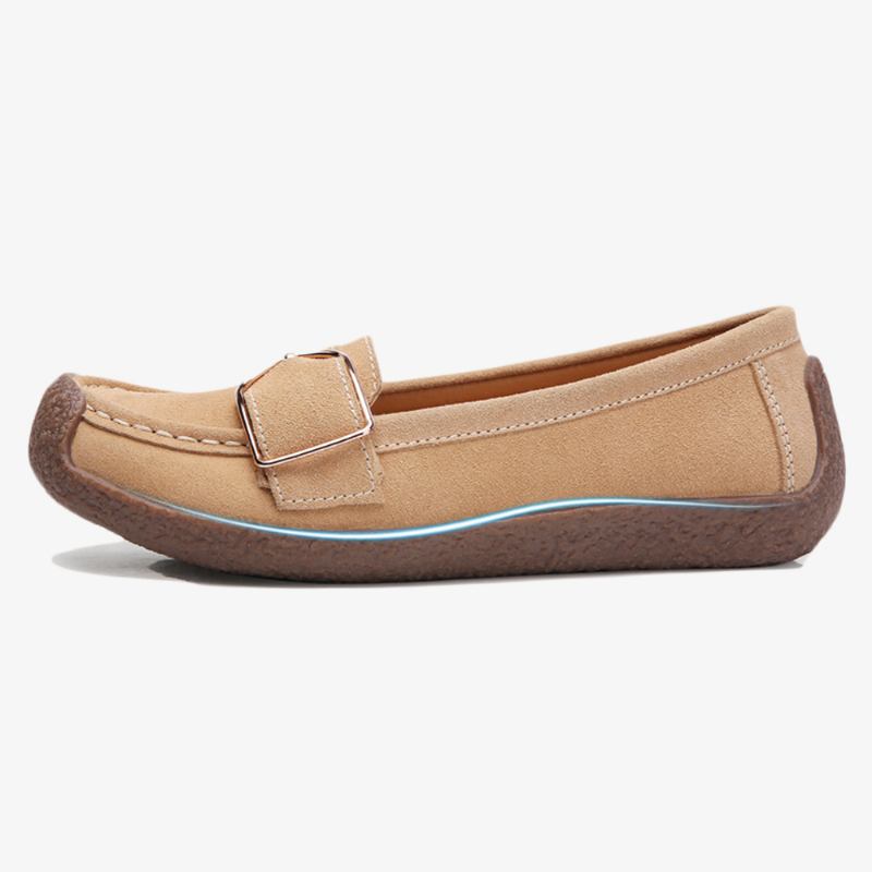 Kvinnor Mjuk Sula Spänne Andas Casual Slip On Flats