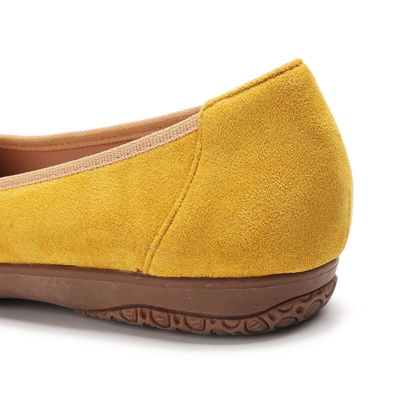 Kvinnor Mocka Blommor Slip On Comfort Casual Flats