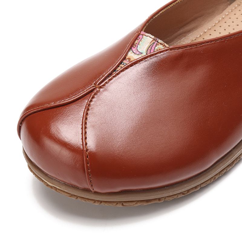 Kvinnor Skarvningsmönster Halkbeständiga Casual Flat Loafers