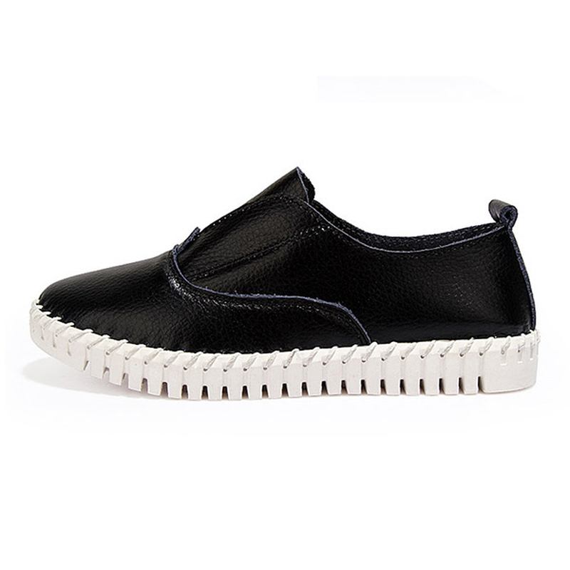 Kvinnor Spring Casual Flats Spetsiga Tå Mjuk Sula Skor Slip On Flat Loafers