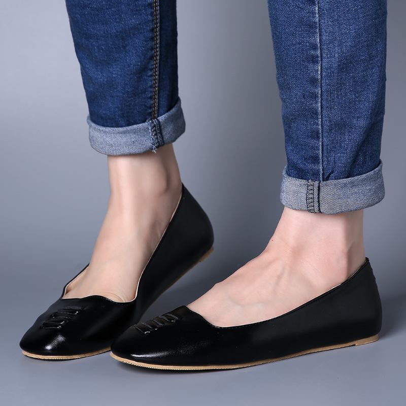 Kvinnor Square Toe Lättvikts Slip On Loafers