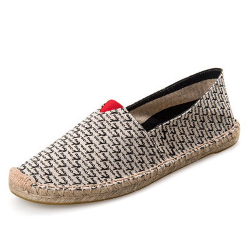 Kvinnor Stor Storlek Enfärgad Slip-on Espadrilles Fisherman Flat Shoes