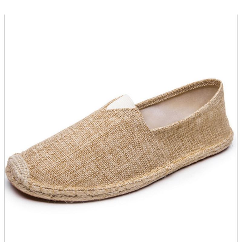 Kvinnor Stor Storlek Enfärgad Slip-on Espadrilles Fisherman Flat Shoes