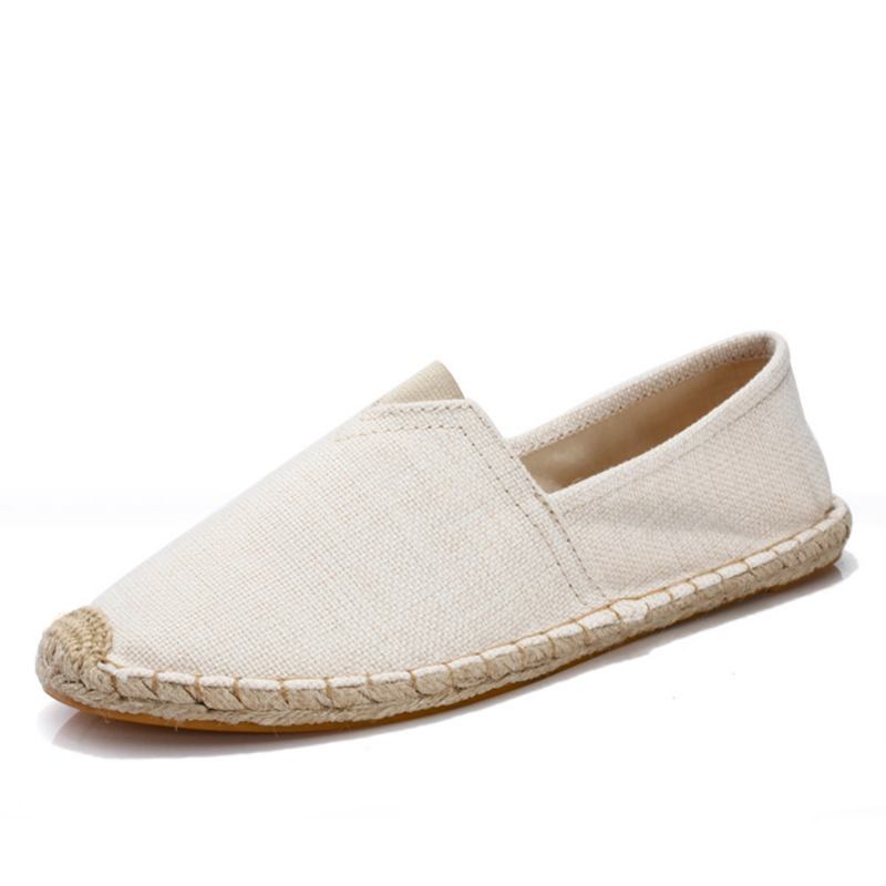 Kvinnor Stor Storlek Enfärgad Slip-on Espadrilles Fisherman Flat Shoes