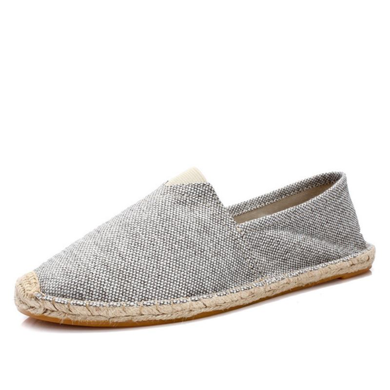 Kvinnor Stor Storlek Enfärgad Slip-on Espadrilles Fisherman Flat Shoes