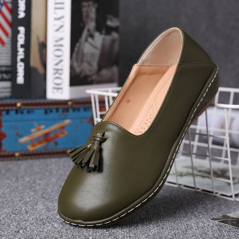 Kvinnor Tofs Enfärgad Casual Casal Flats